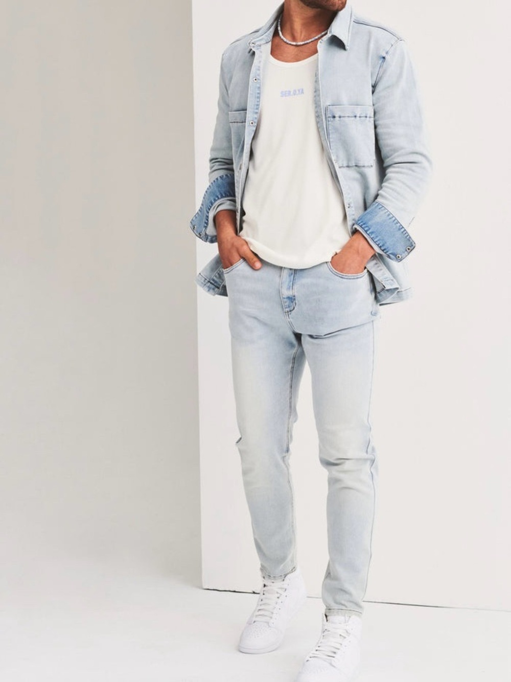 NWT SER.O.YA ‘Diego Tapered Cropped Jean’ in “Skylight” Wash Size 33 - 28